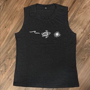 Black Sleeveless Graphic Women’s Shirt